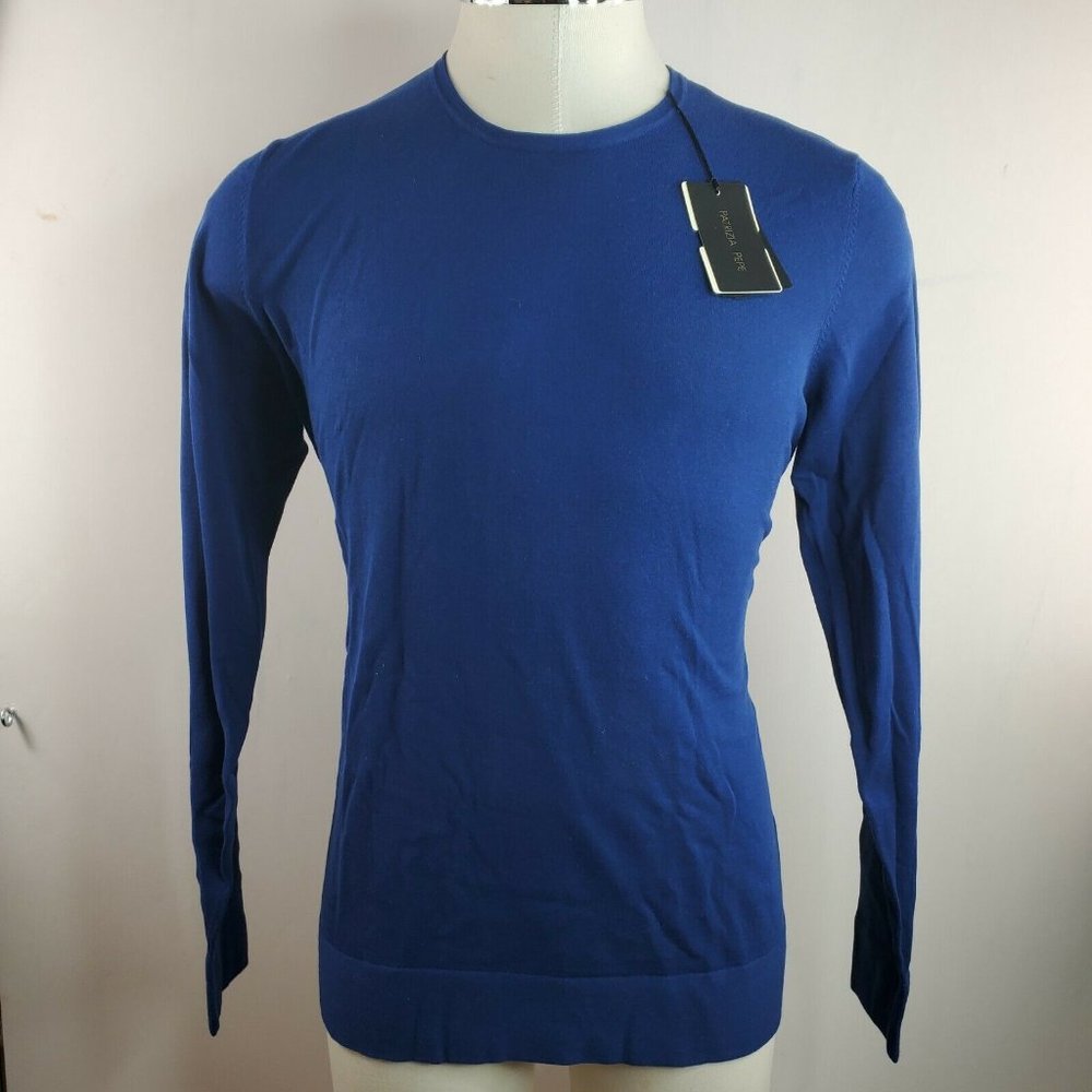 Patrizia Pepe Blue Knitted Sweater Pullover XXL